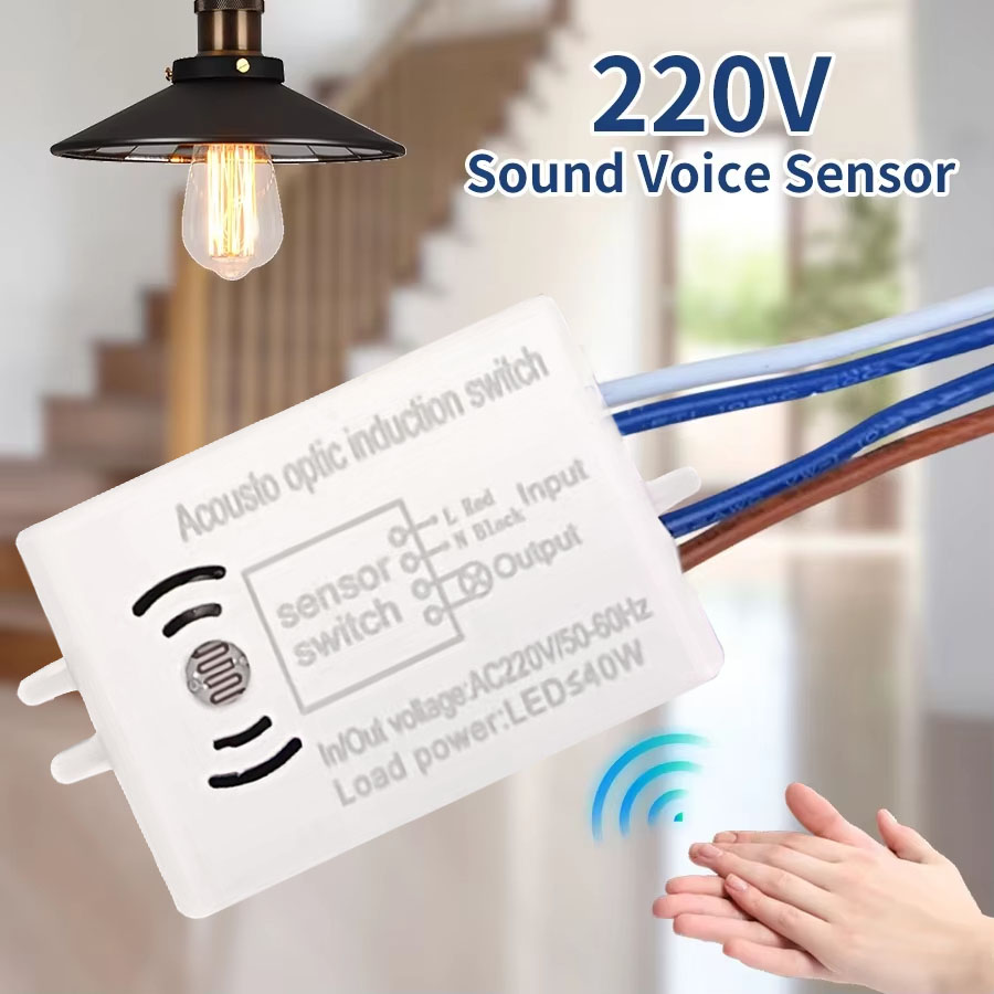 Home Automation Industry - サウンドボイスセンサースイッチスマートスイッチモジュール検出器自動オン/オフスイッチ音声制御スイッチ階段廊下ホームセンター