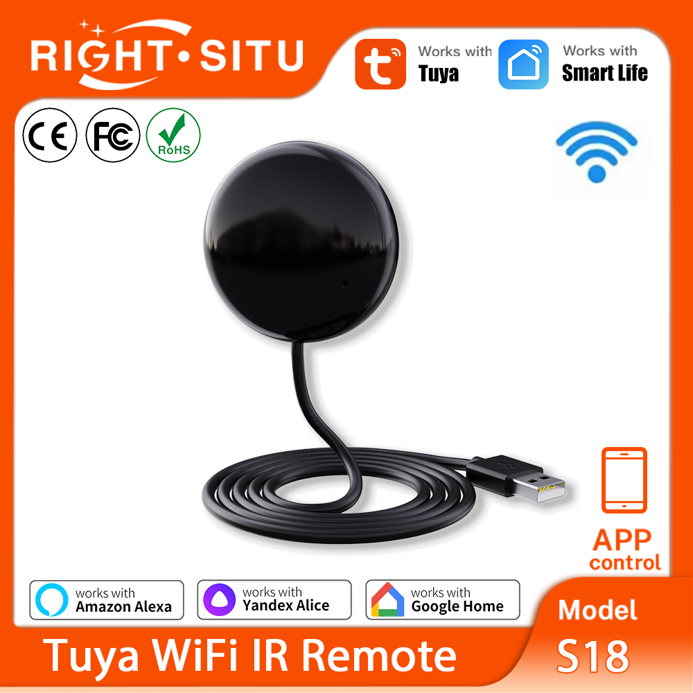 Home Automation Technology - Tuya WiFi IRリモコン スマートホームオートメーション用リモコン ユニバーサル赤外線デバイス Alexa、Google