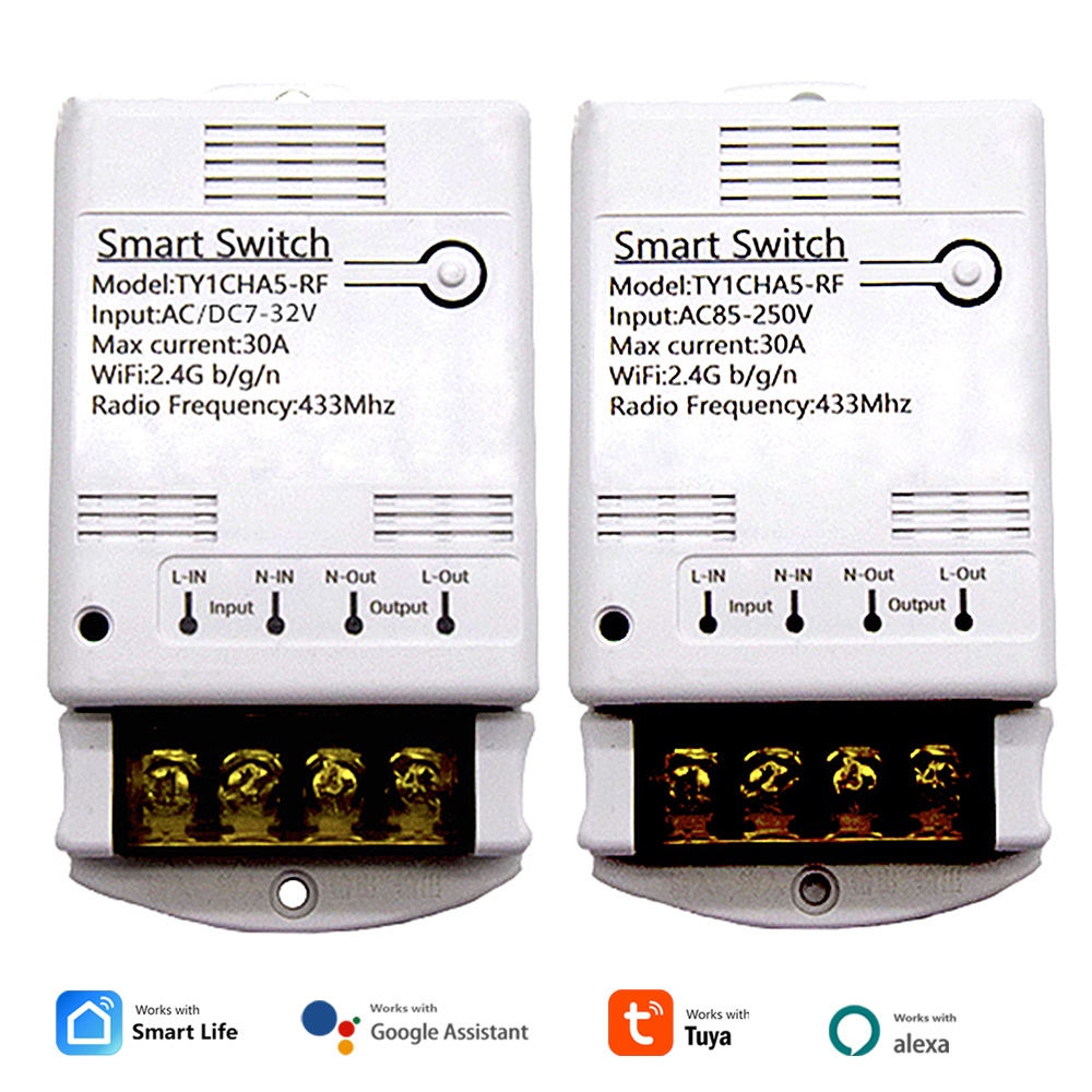 Home Automation Technology - Wifi 30A リレーモジュール 85-250V 220V 7-32V