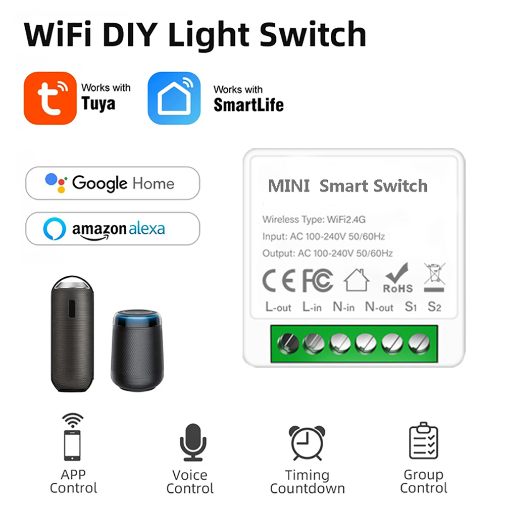 Home Automation Technology - 2 ウェイ制御 Tuya ミニ 16A WiFi