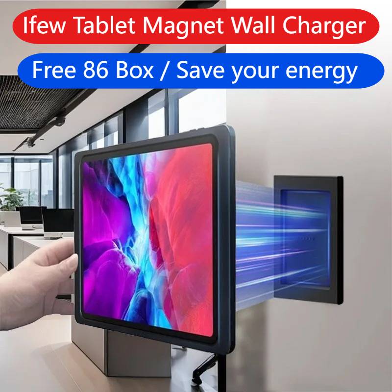 Smart Home Automation Diy - iPad用壁掛けタブレットホルダー、壁掛け充電器ブラケット、ワイヤレス磁気スタンドホルダーキット、スマートホームコントロールパネル、Type-C USB C対応