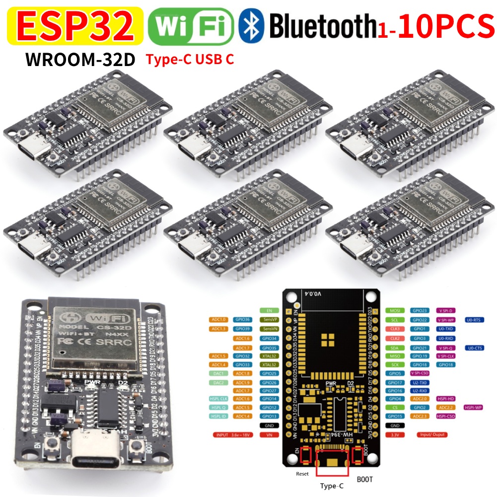 Home Automation Industry - 開発ボードモジュール WiFi+Bluetooth 対応 ESP32 WROOM-32D 開発ボード