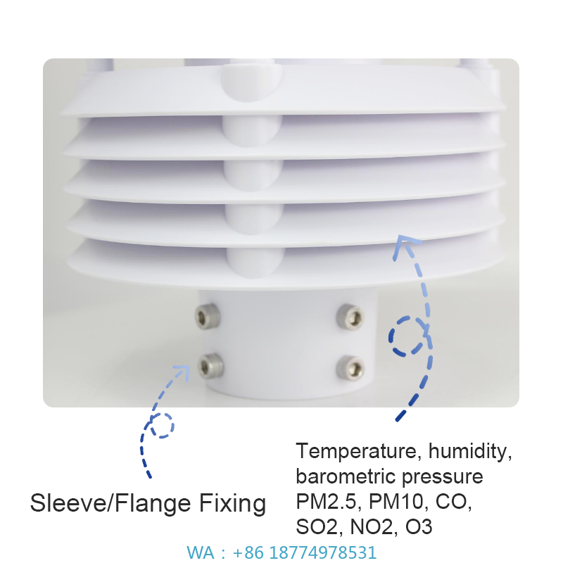 Temperature Humidity Sensor - 農業用湿度センサー超音波気象観測ステーションオールインワン光/風/雨/雪/ATM/騒音プロフェッショナル温度