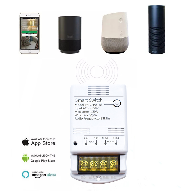 Wifi 30A リレーモジュール 85-250V 220V - Home Automation Technology のレビューと価格