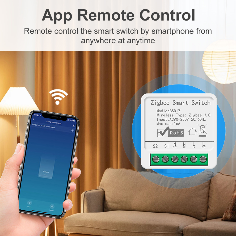 16A ZigBee3.0 スマートライトスイッチ、ホームオ - Smart Home Automation Diy のレビューと価格