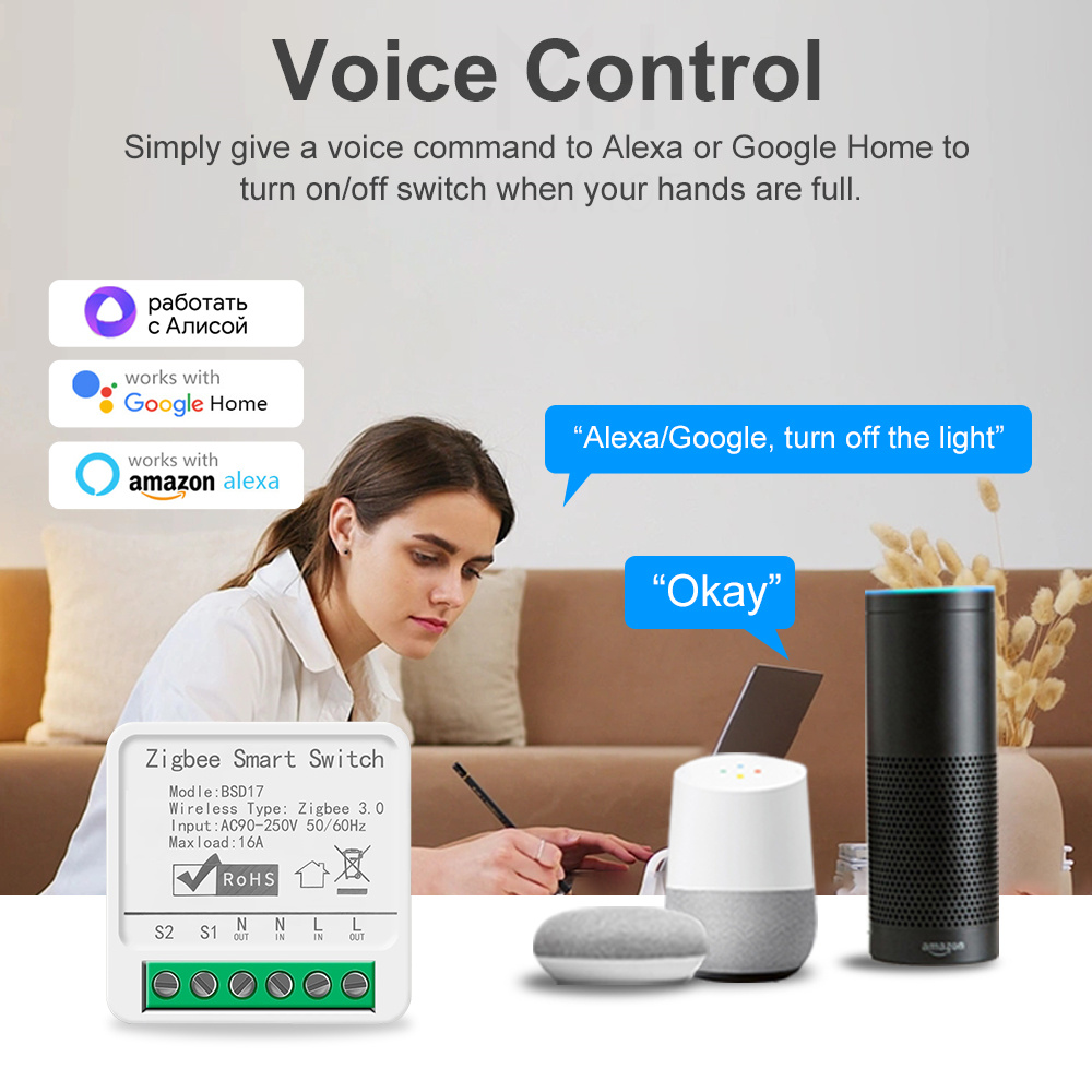 16A ZigBee3.0 スマートライトスイッチ、ホームオ - Smart Home Automation Diy のレビューと価格