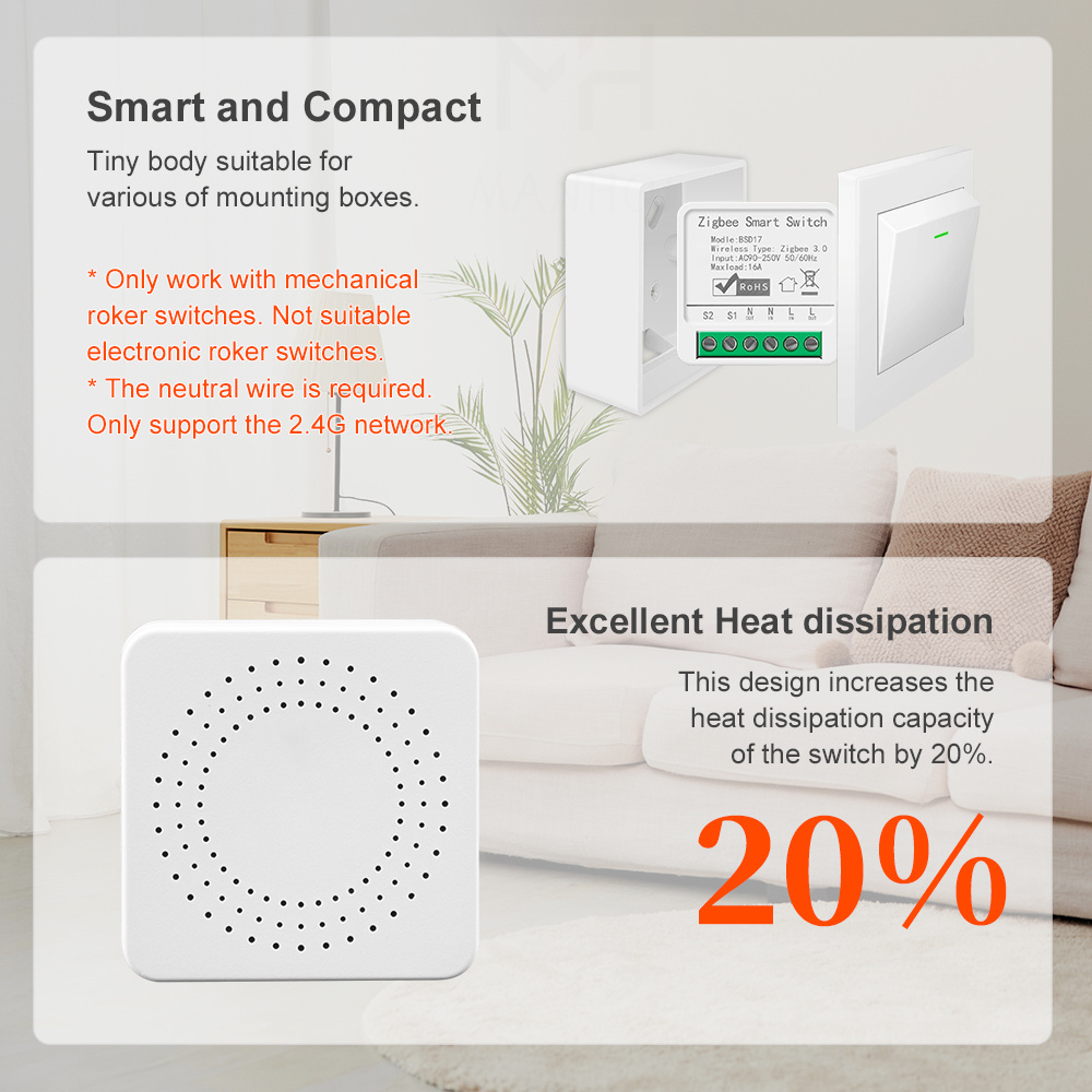 16A ZigBee3.0 スマートライトスイッチ、ホームオ - Smart Home Automation Diy のレビューと価格