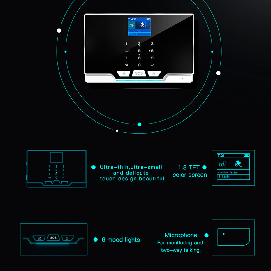 KERUI 433MHz DIY 警報キット G20 2G  - Home Automation Diy Kit のレビューと価格