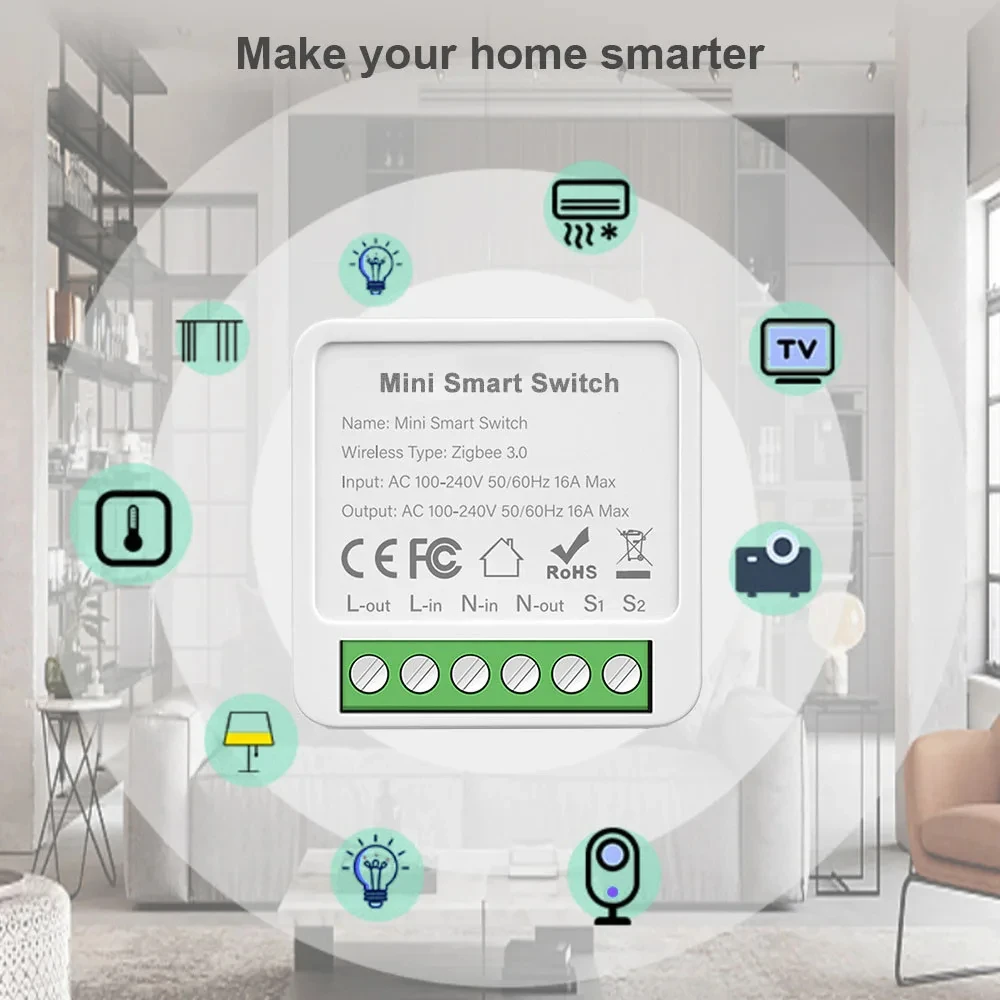 ミニ WIFI Zigbee3.0 スマートスイッチ DIY - Smart Home Automation Diy のレビューと価格
