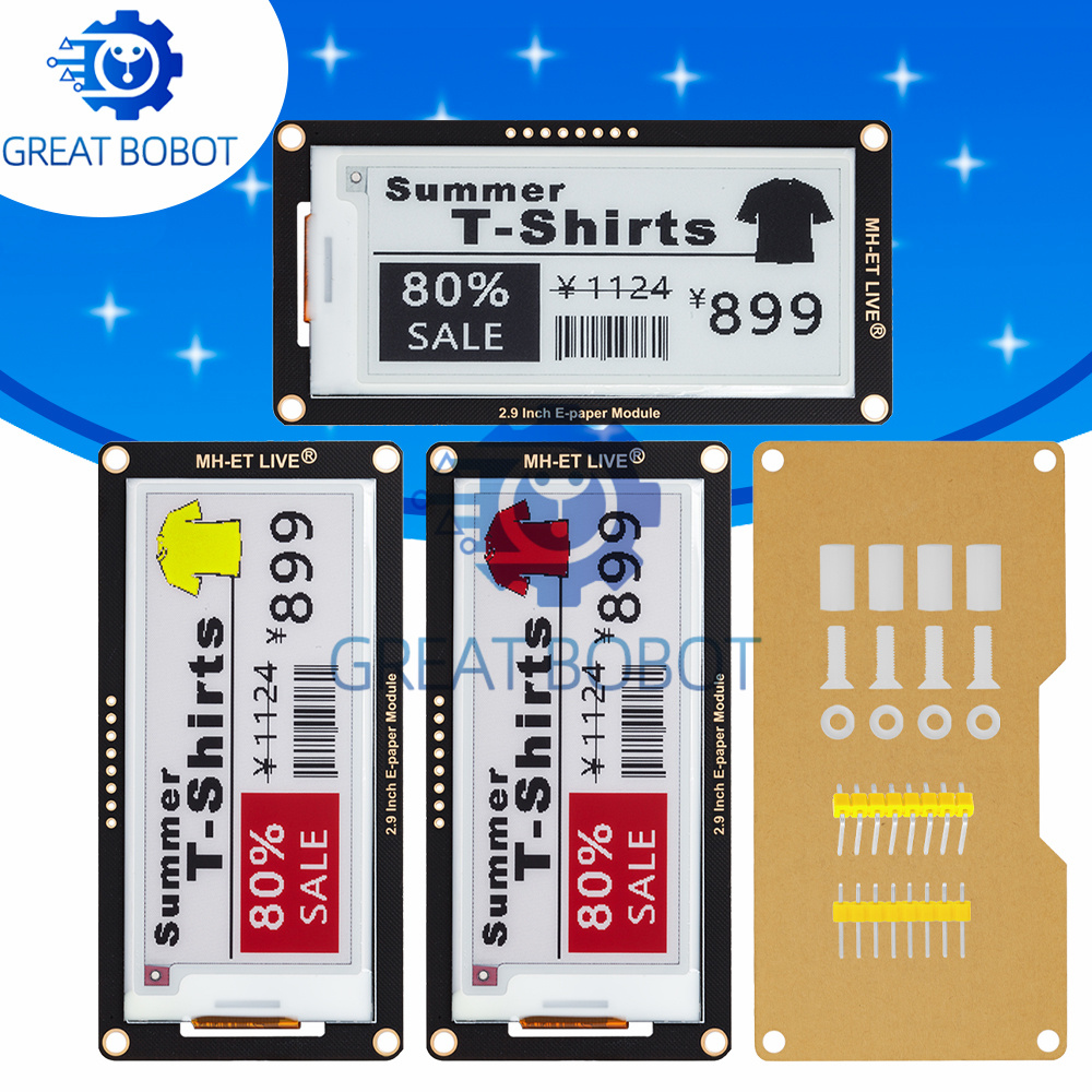 電子インクディスプレイ画面,電子ペーパーモジュール,spiサ - Display Epaper 2.9 のレビューと価格