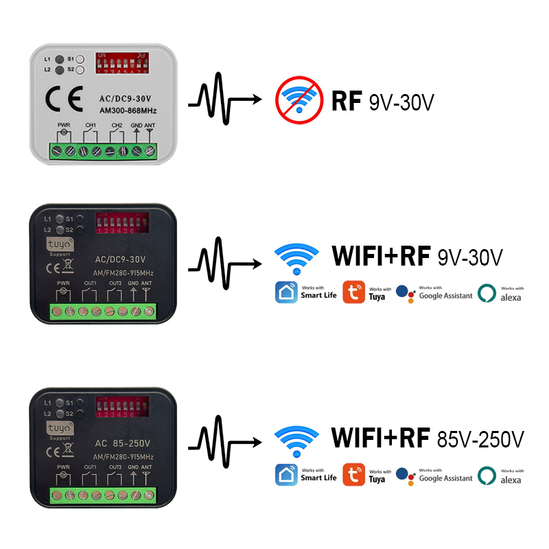 新しいRX-MULTI 300 a 868 MHz Tuya - 433Mhz Receiver Module のレビューと価格