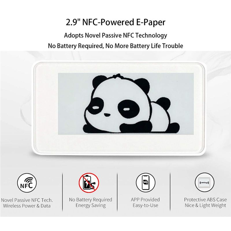 新しい2.9インチワイヤレスNFC搭載電子ペーパーEink  - Display Epaper 2.9 のレビューと価格