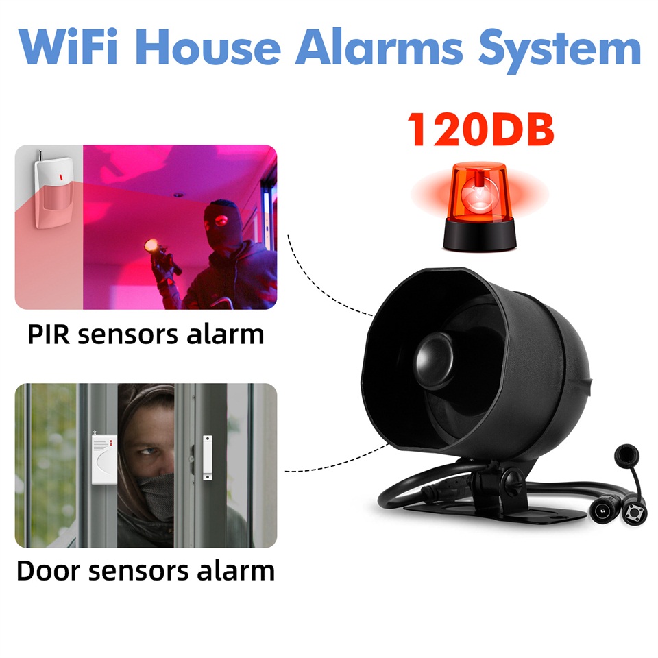 KERUI 120db サイレン警報システム WiFi Tu - Smart Home Automation Diy のレビューと価格
