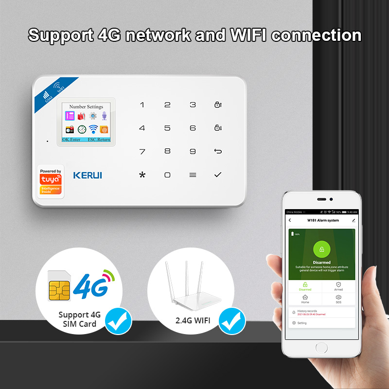 KERUI セキュリティ警報システムキット W184 4G  - Smart Home Automation Diy のレビューと価格