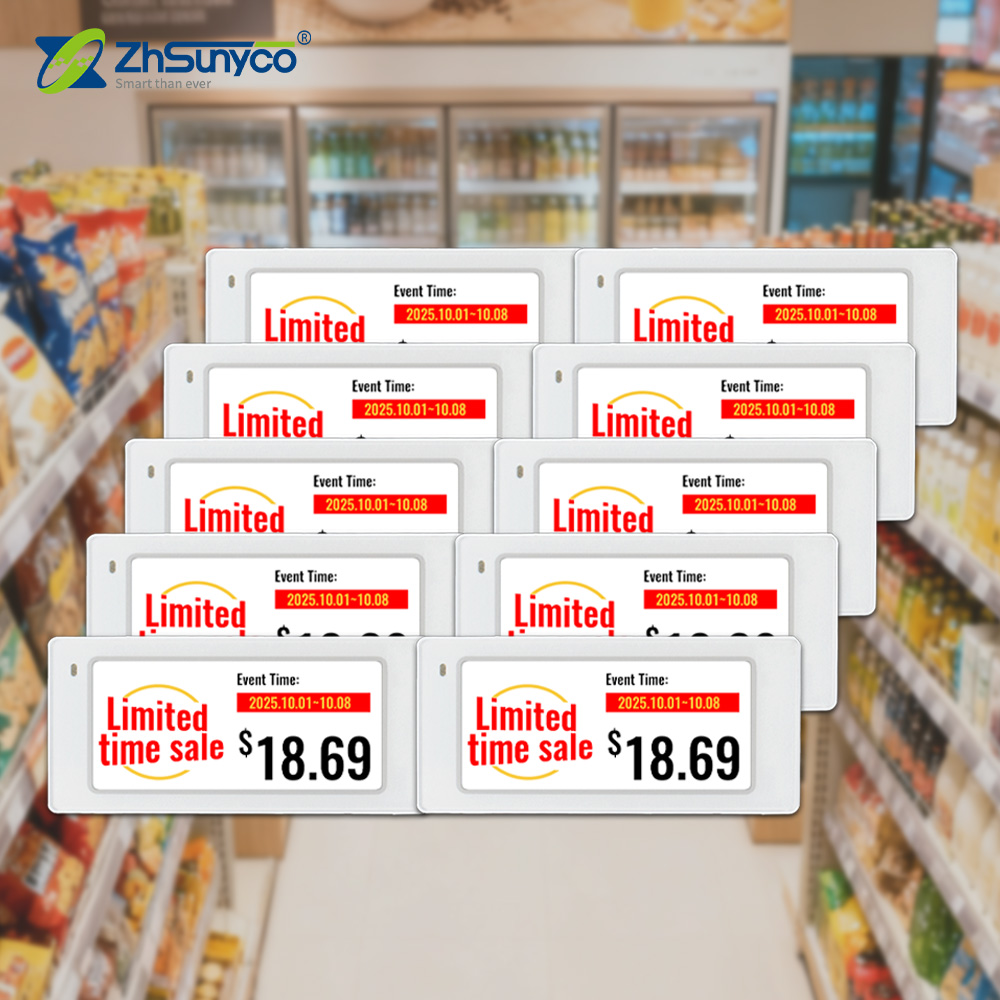 10 個 2.9 インチサイズデジタル値札 ESL 4 色電 - Display Epaper 2.9 のレビューと価格