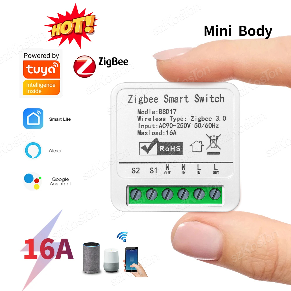 16A Tuya ZigBeeスマートスイッチモジュール ス - Smart Home Automation Diy のレビューと価格