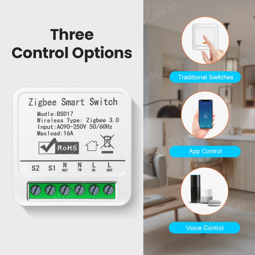 16A Tuya ZigBeeスマートスイッチモジュール ス - Smart Home Automation Diy のレビューと価格